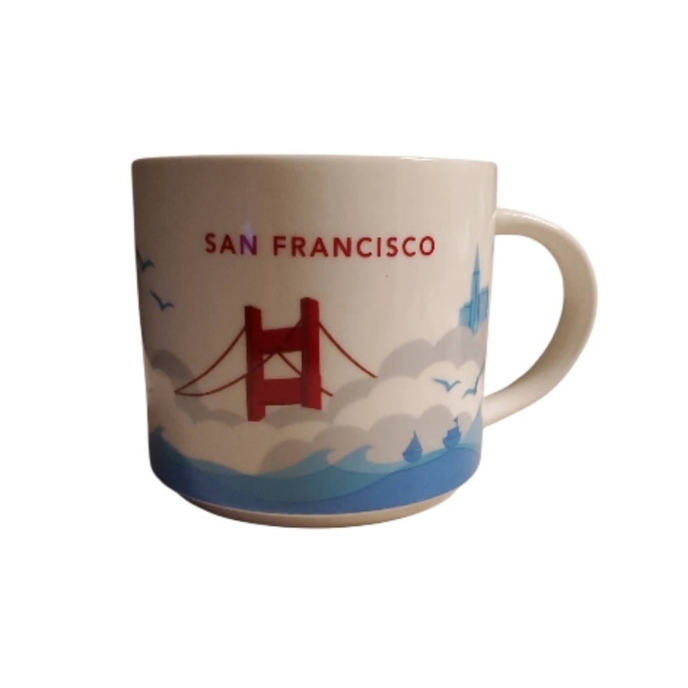 Starbucks San Francisco Mug with Red and Blue Design